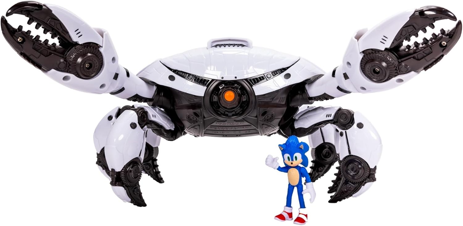 Official Sonic 3 Movie Crab Mech Playset with Sonic Fig
