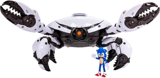 Official Sonic 3 Movie Crab Mech Playset with Sonic Fig