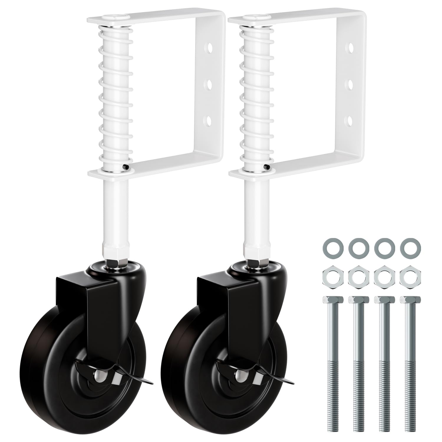 4 in Heavy Duty Gate Caster with Side Brake for Easy Use
