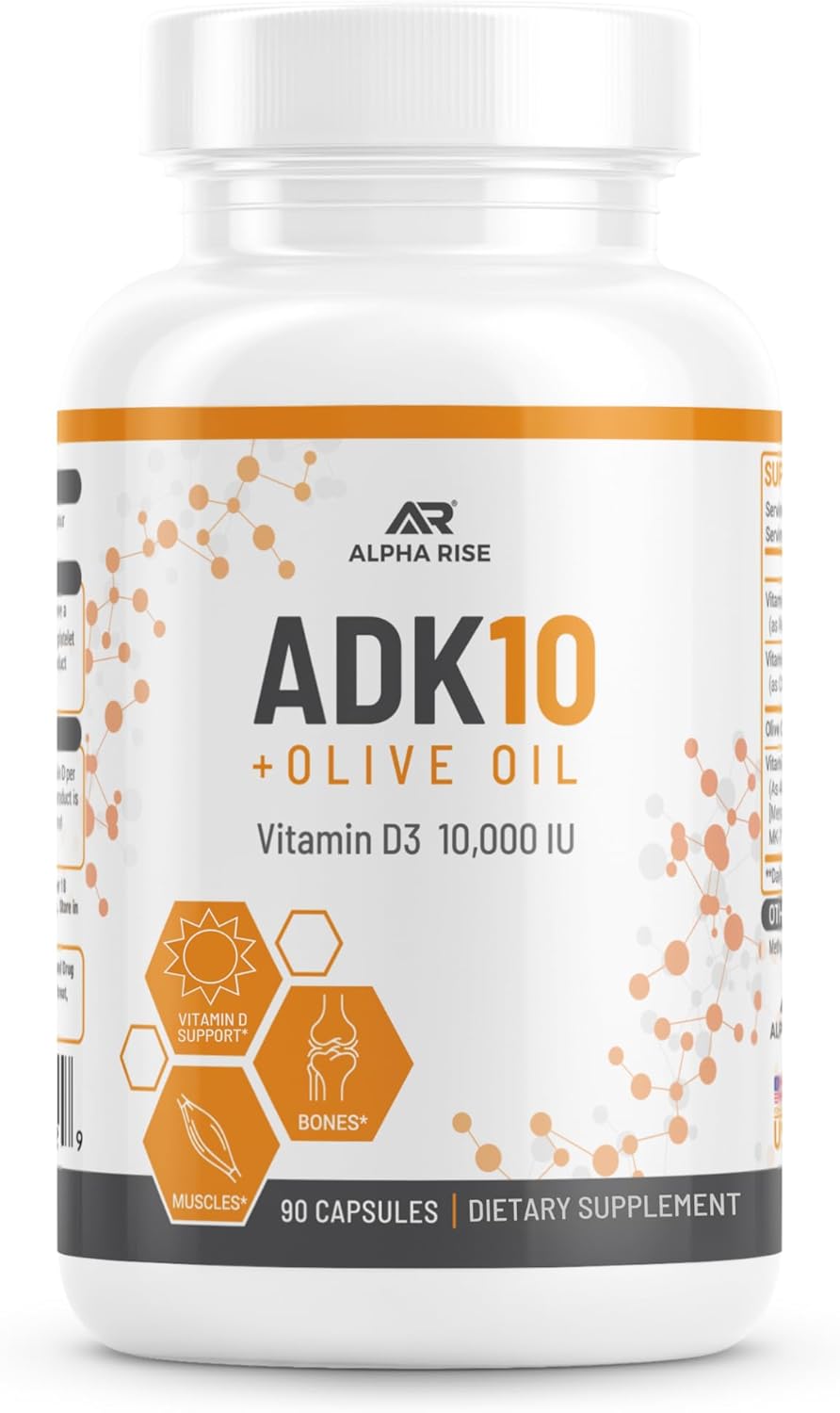 ADK 10 Vitamin Supplement with Olive Oil for Better Absorption