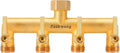 Heavy Duty 4-Way Garden Hose Splitter - Durable Brass Manifold