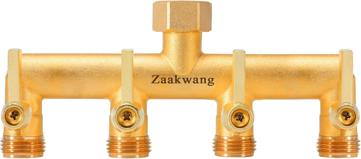 Heavy Duty 4-Way Garden Hose Splitter for Efficient Watering