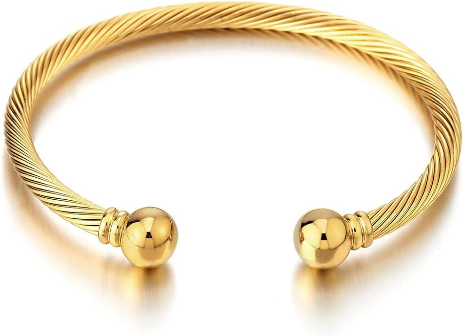 Adjustable Stainless Steel Bangle - Unisex Style