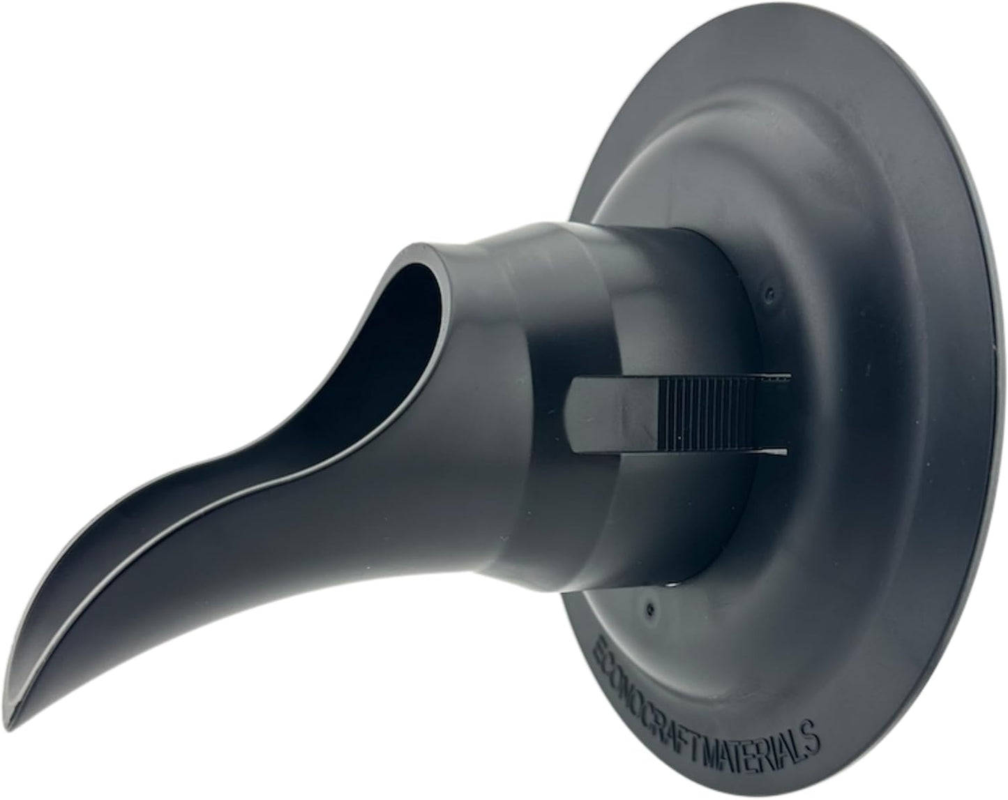 2-Inch Plastic Downspout Nozzle with Self-Locking Escutcheon Plate