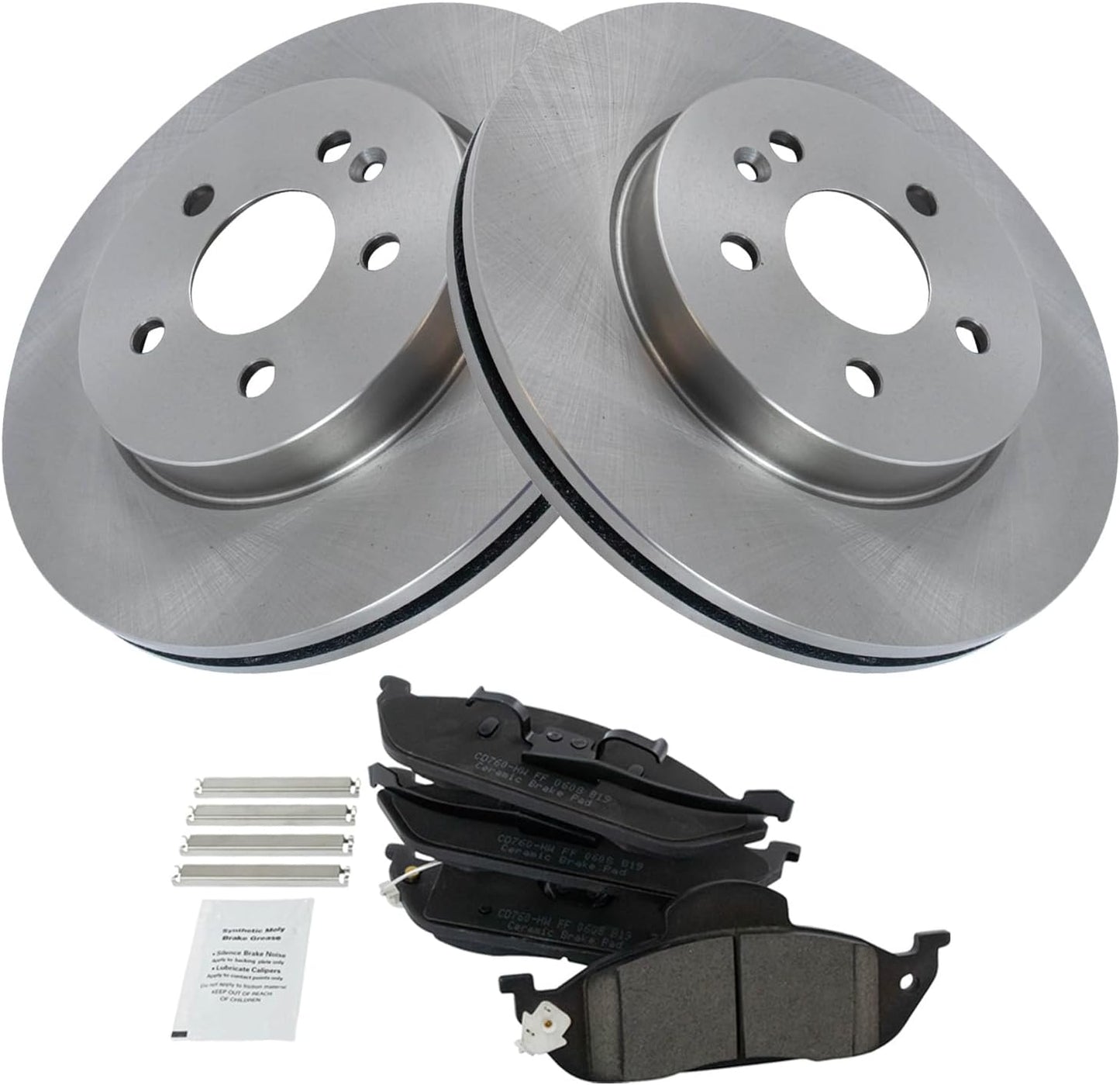TRQ Front Brake Pad & Rotor Kit for Mercedes-Benz ML320 ML350