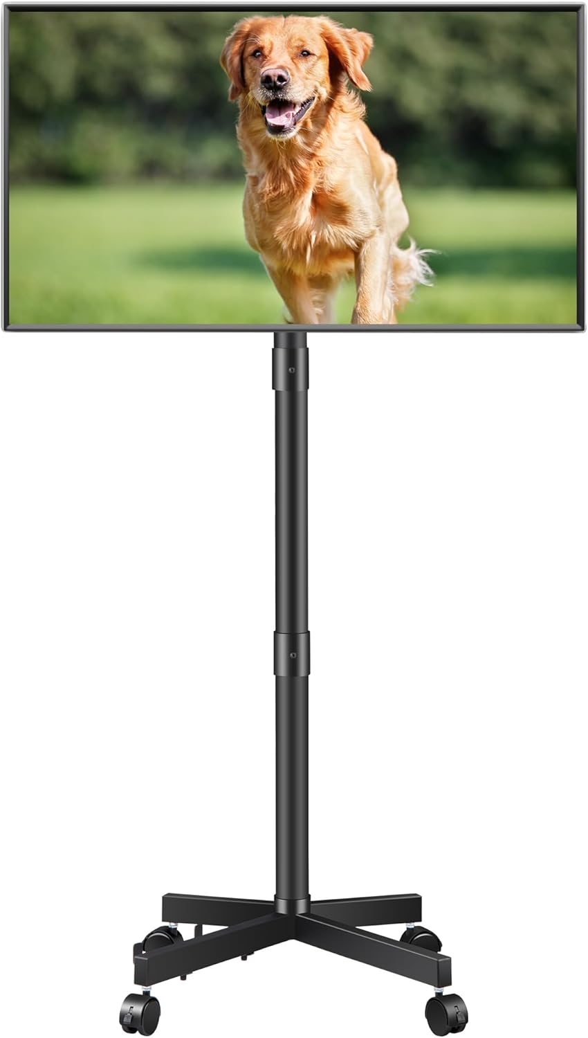 Height-Adjustable Rolling TV Stand for 23-60 TVs - Mobile & Secure