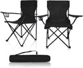 Foldable Folding Camp Chairs 2 Pack - Lightweight Portable Outdoor