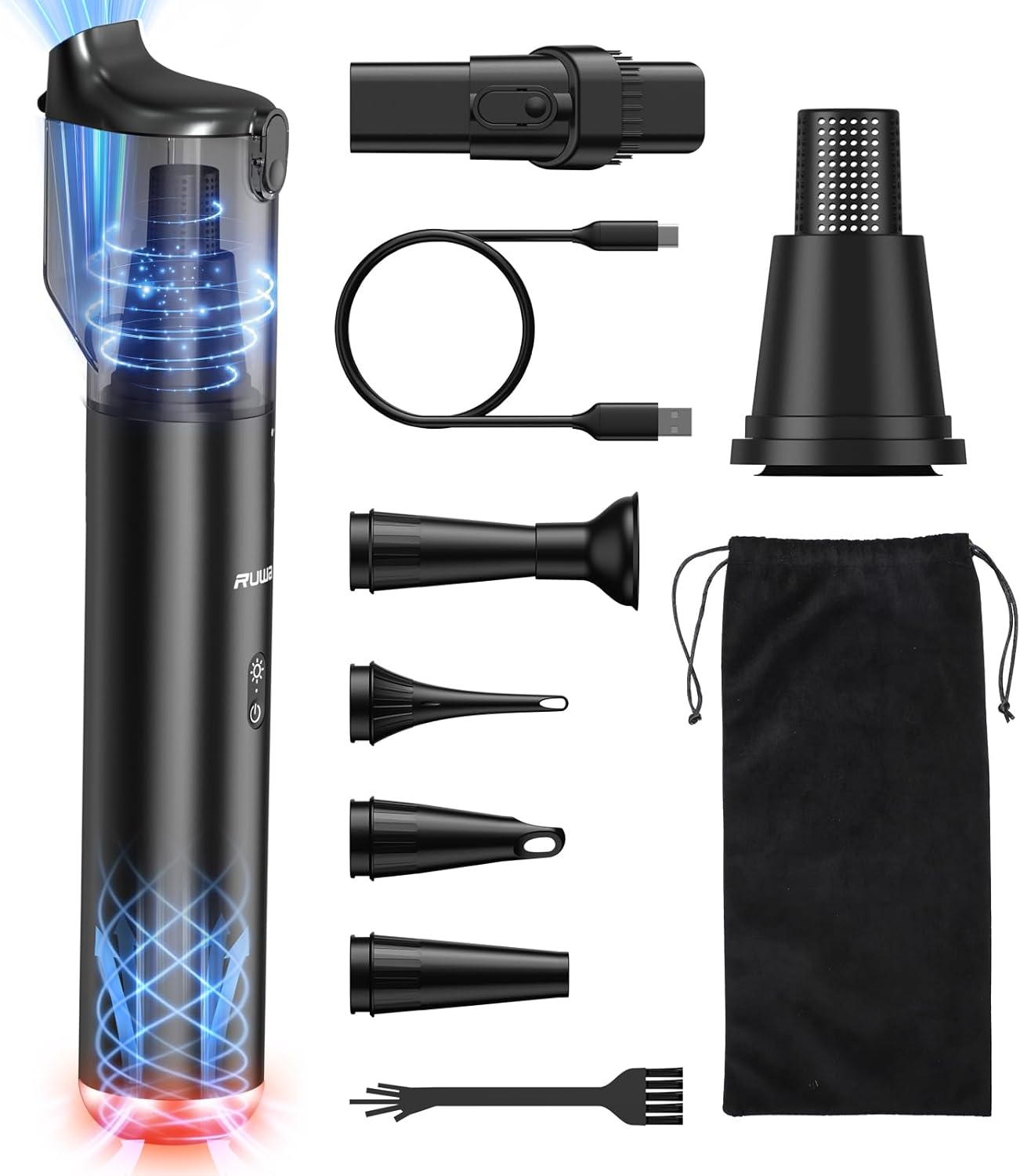 ruwa Cordless Handheld Car Vacuum: 14000PA Power