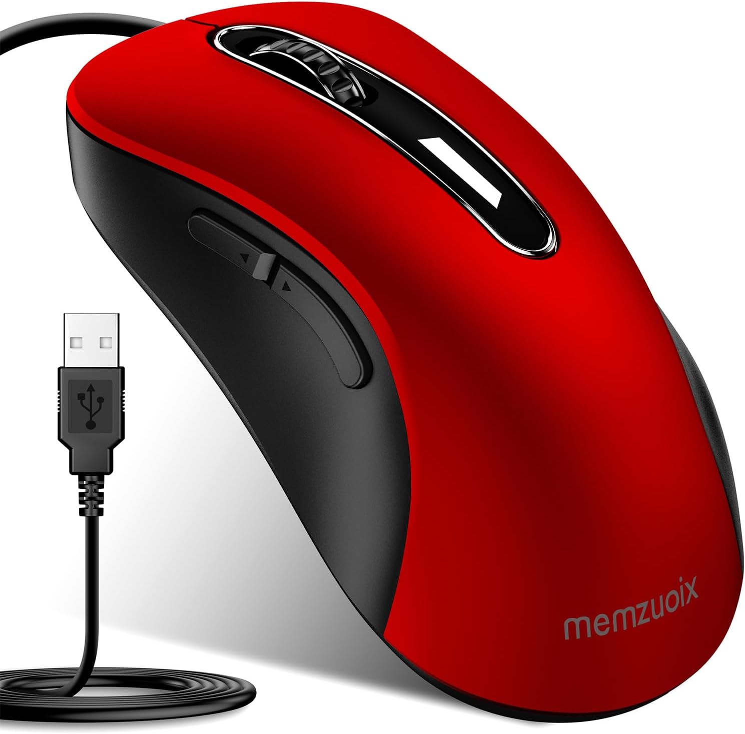 memzuoix Ergonomic 1200 DPI Wired Mouse - Precision at Your Fingertips!