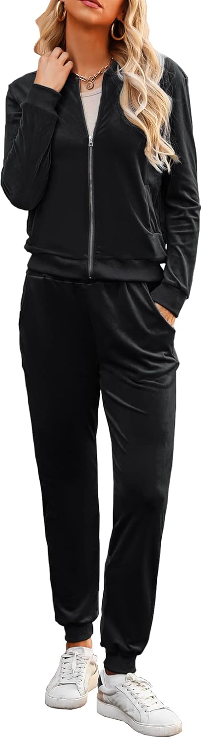 Marvmys Women's Velour Tracksuit Set for Comfort and Style