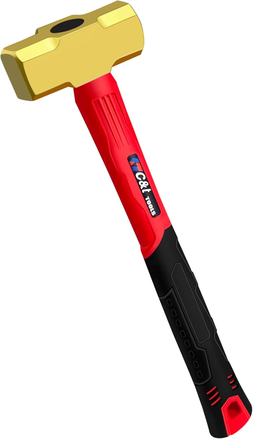 C&T 2lb Brass Sledge Hammer for Non-Sparking Applications