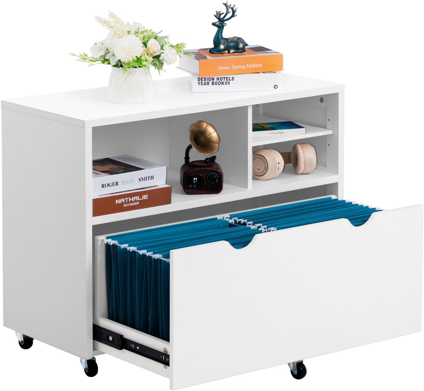 HollyHOME Mobile File Cabinet for Office Organization