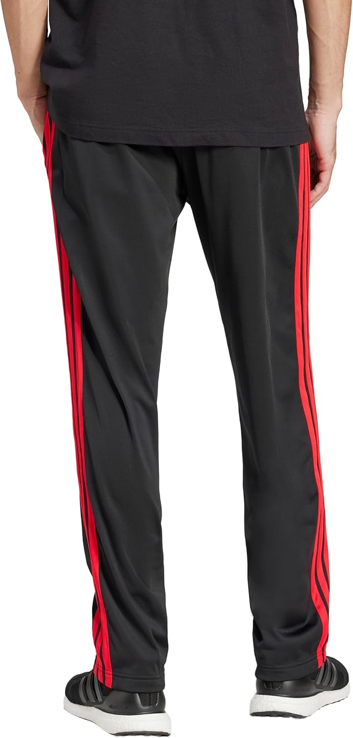adidas Mens 3-Stripes Tricot Open Hem Track Pants for Comfort