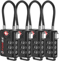 TSA Approved Cable Luggage Locks - Re-settable 3-Digit Combination