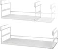 Under Shelf Storage Basket Expandable 2 Pack - Heavy-Duty Space Saver