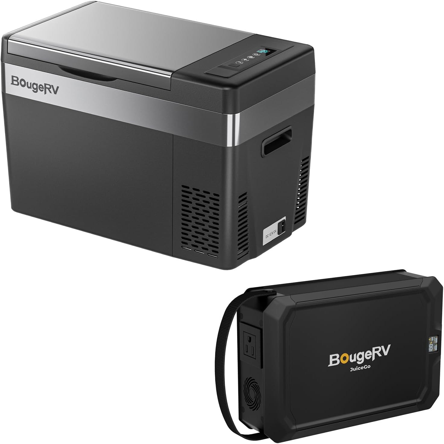 BougeRV 30QT Portable Fridge + JuiceGo Power Station Combo