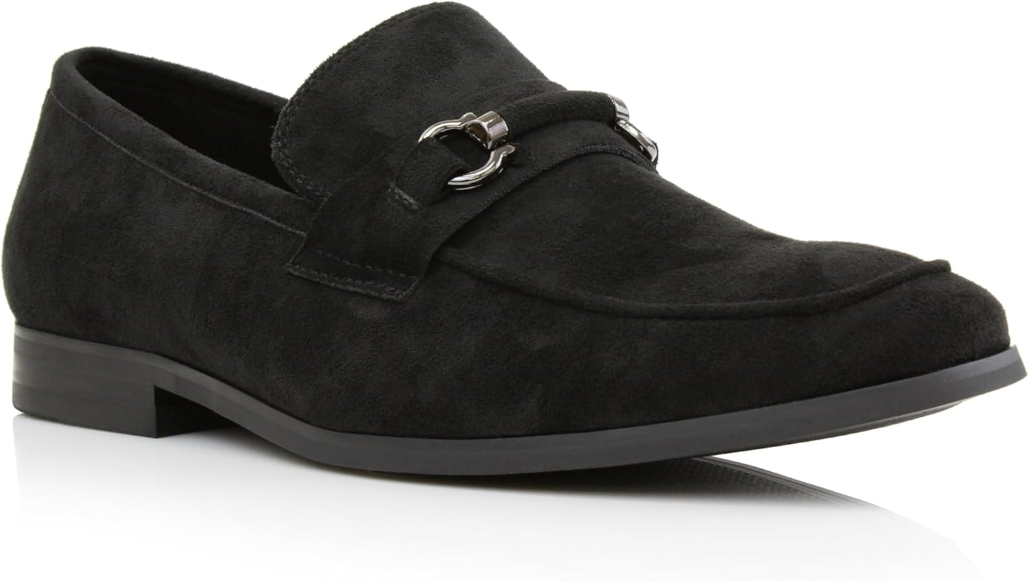Classic Moc-Toe Penny Loafers with Decorative Buckle for Men