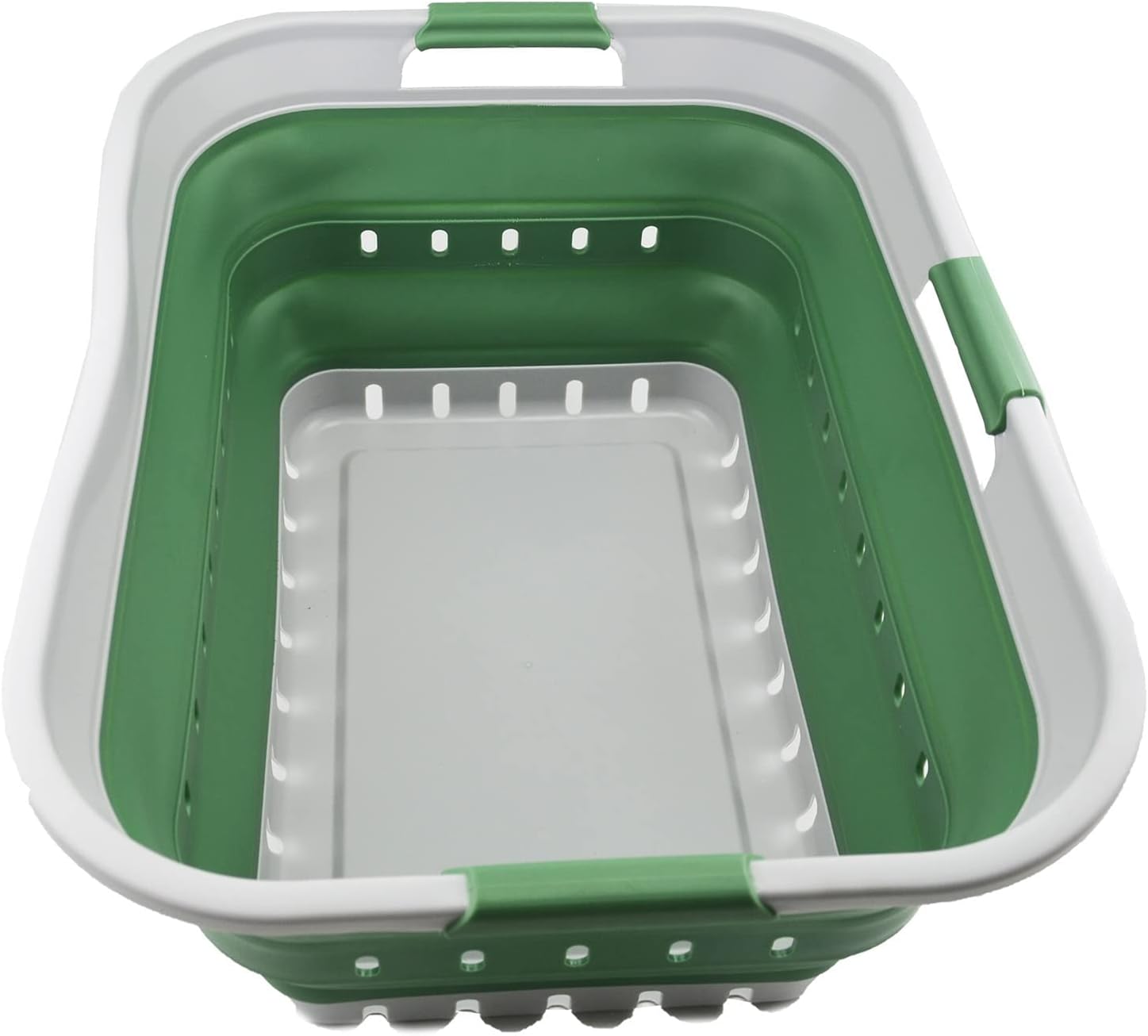 Collapsible Plastic Laundry Basket by SAMMART - Space Saving Design