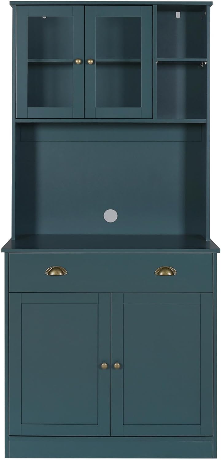 Blue Kitchen Pantry Cabinet - Organize in Style!