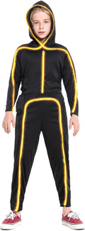 HSCTEK Light Up Child Stick Figure Costume - Visible, Flexible EL