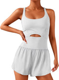 Wenlia Women Workout Romper Onesie - Flattering Padded Athletic