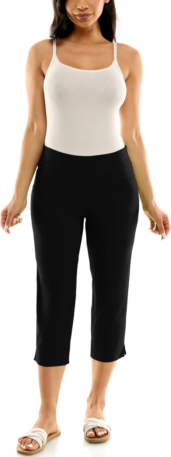 Zac & Rachel Women's Pull-on Slim Leg Crop Pant for Comfort