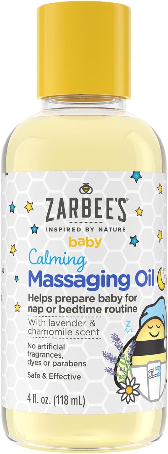 Zarbee's Calming Baby Massage Oil - Lavender & Chamomile Sleep Aid