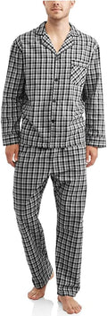 Hanes Men's Long Sleeve Plain Weave Pajama Set - Soft 2-Pack