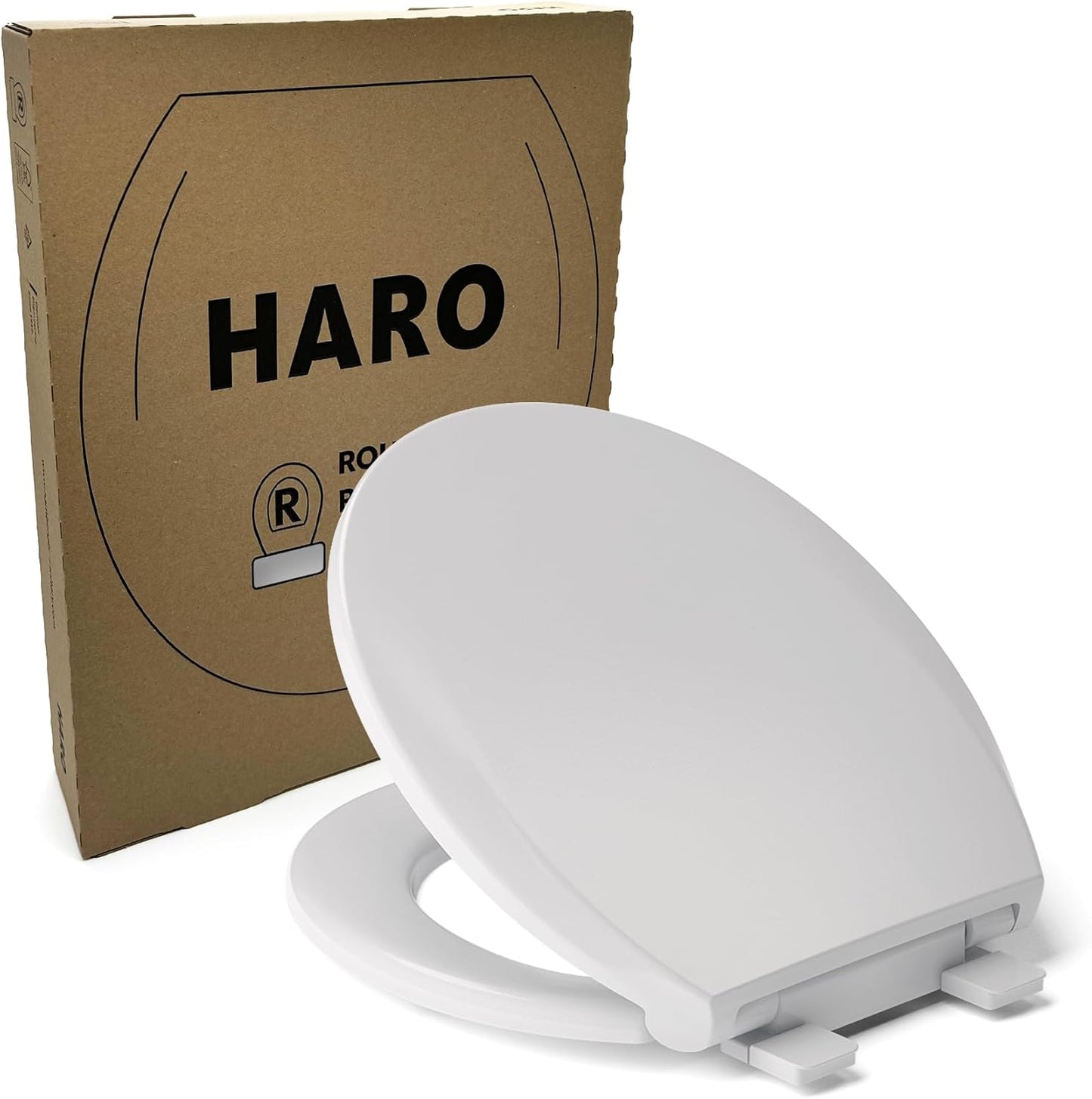 HARO Round Toilet Seat with Heavy-Duty 550 lbs Capacity