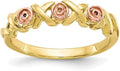 10K Tri-color Black Hills Gold Rose Ring Size 7 - Classic Tri-color