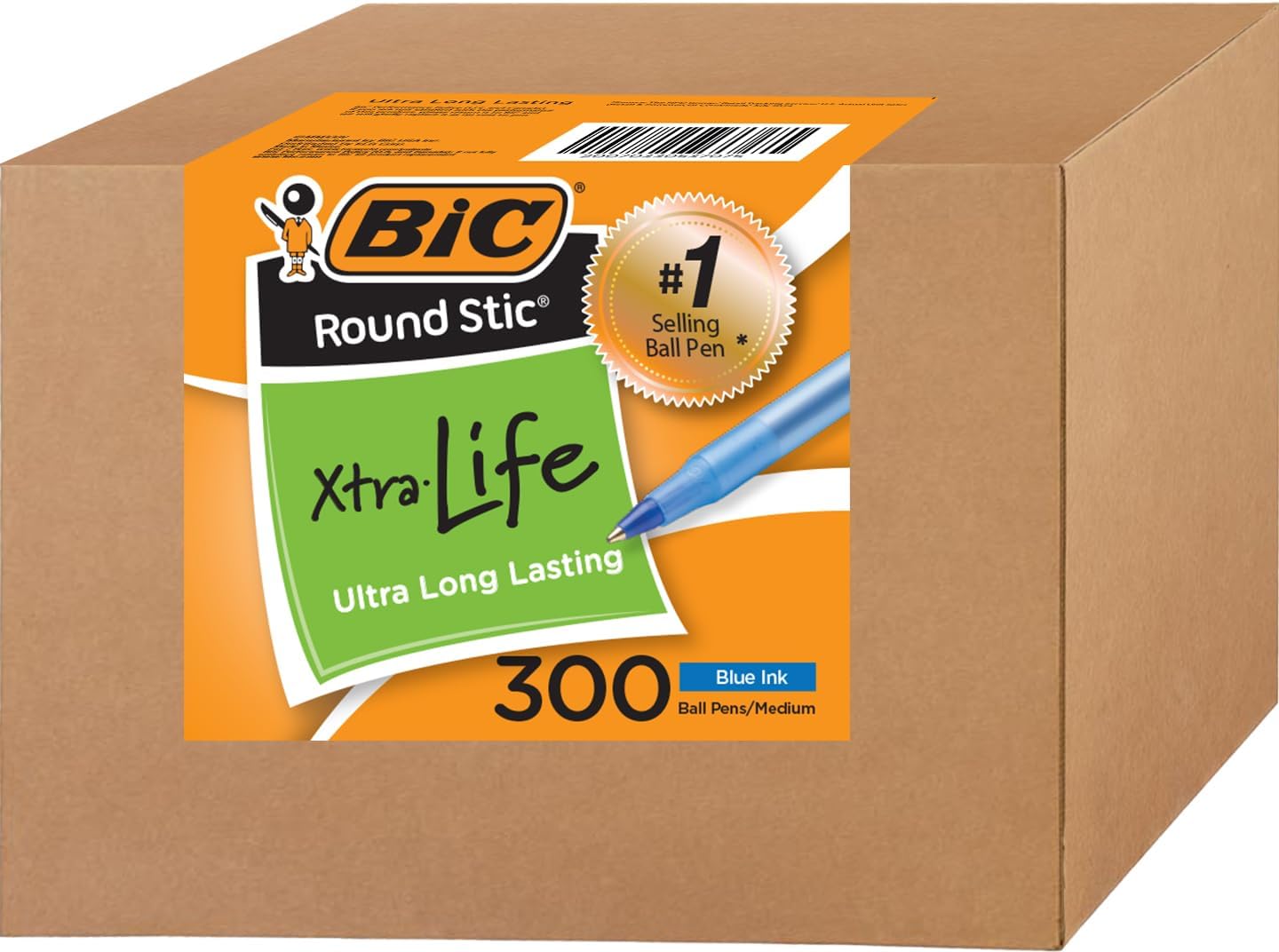 BIC Round Stic Xtra Life Bulk Pens for Smooth Writing Needs