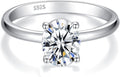 IMOLOVE Solitaire Moissanite Engagement Ring 1CT D VVS1 - Timeless 5CT