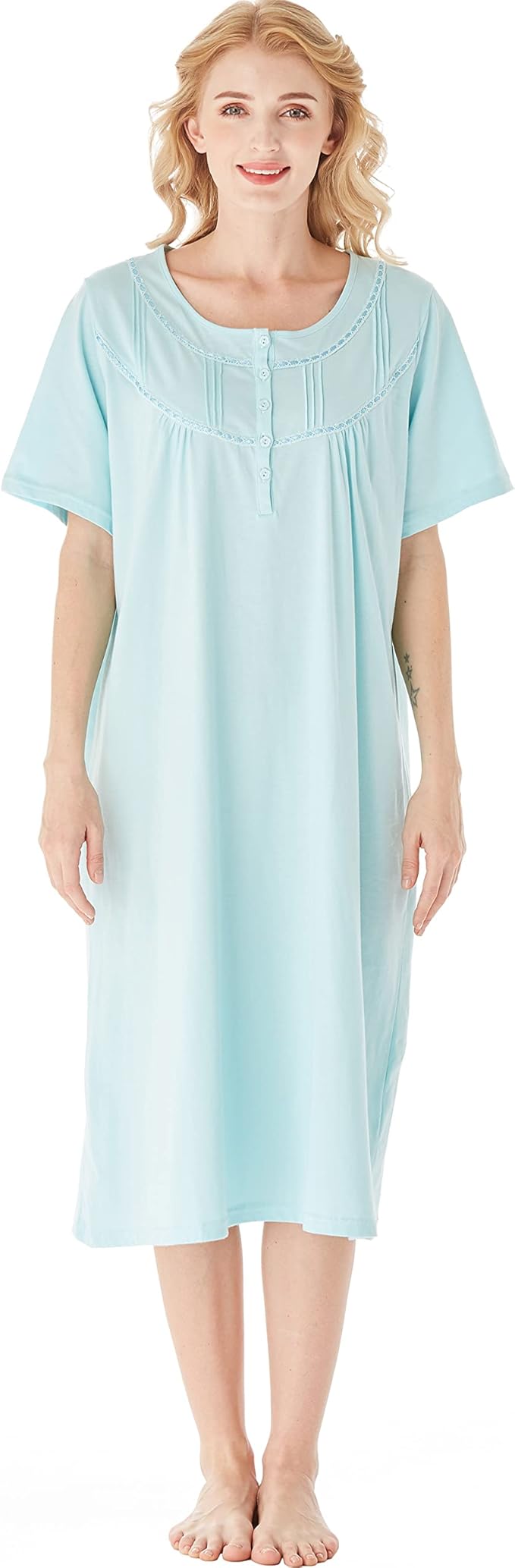 Keyocean Women Nightgowns - Soft Comfy Lightweight Cotton Dress