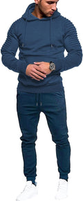 Mens Tracksuit 2 Piece Hoodie Sweatsuit Set - Lightweight Comfort