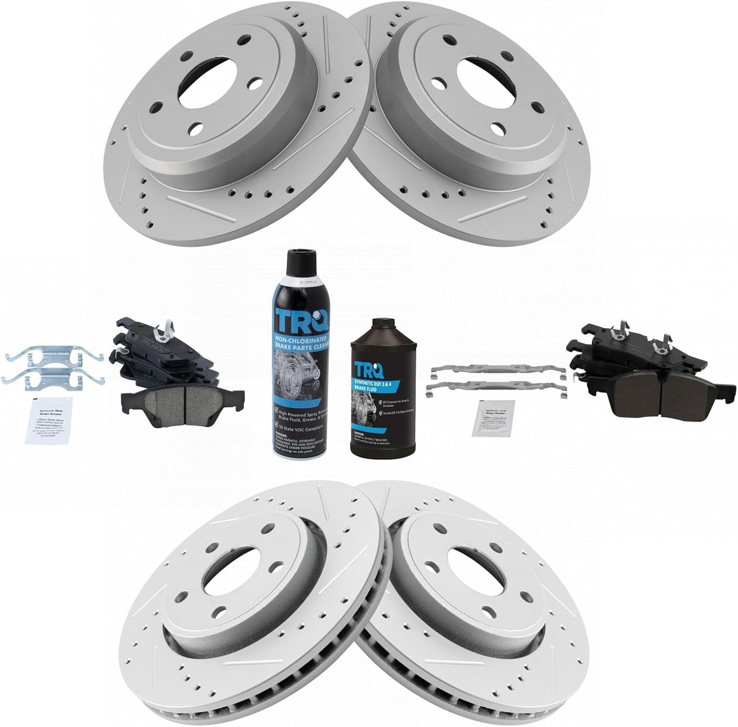 TRQ Performance Brake Pad & Rotor Kit for Dodge Durango & Jeep