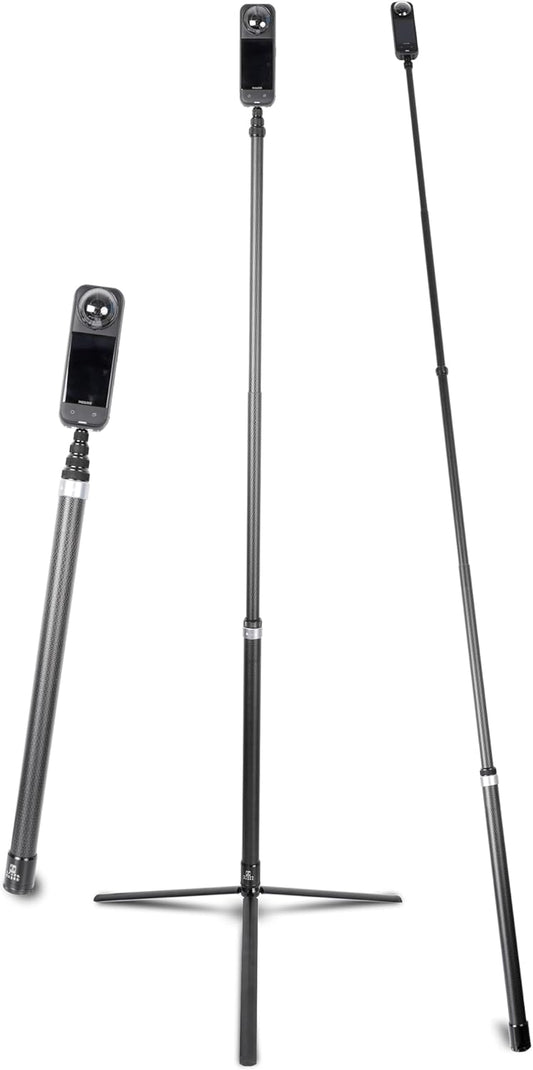118 Carbon Fiber Extended Selfie Stick & Tripod for Insta360