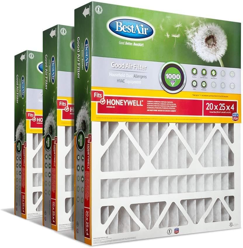 BestAir HW2025-8R AC Furnace Air Filter for Cleaner Air