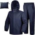 Men's Packable Rain Suit for Golf and Hiking - 2 Pieces