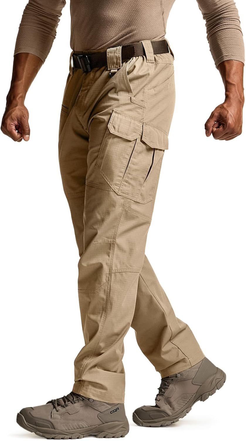 CQR Men's Tactical Pants: Lightweight Water Resistant Cargo Pants