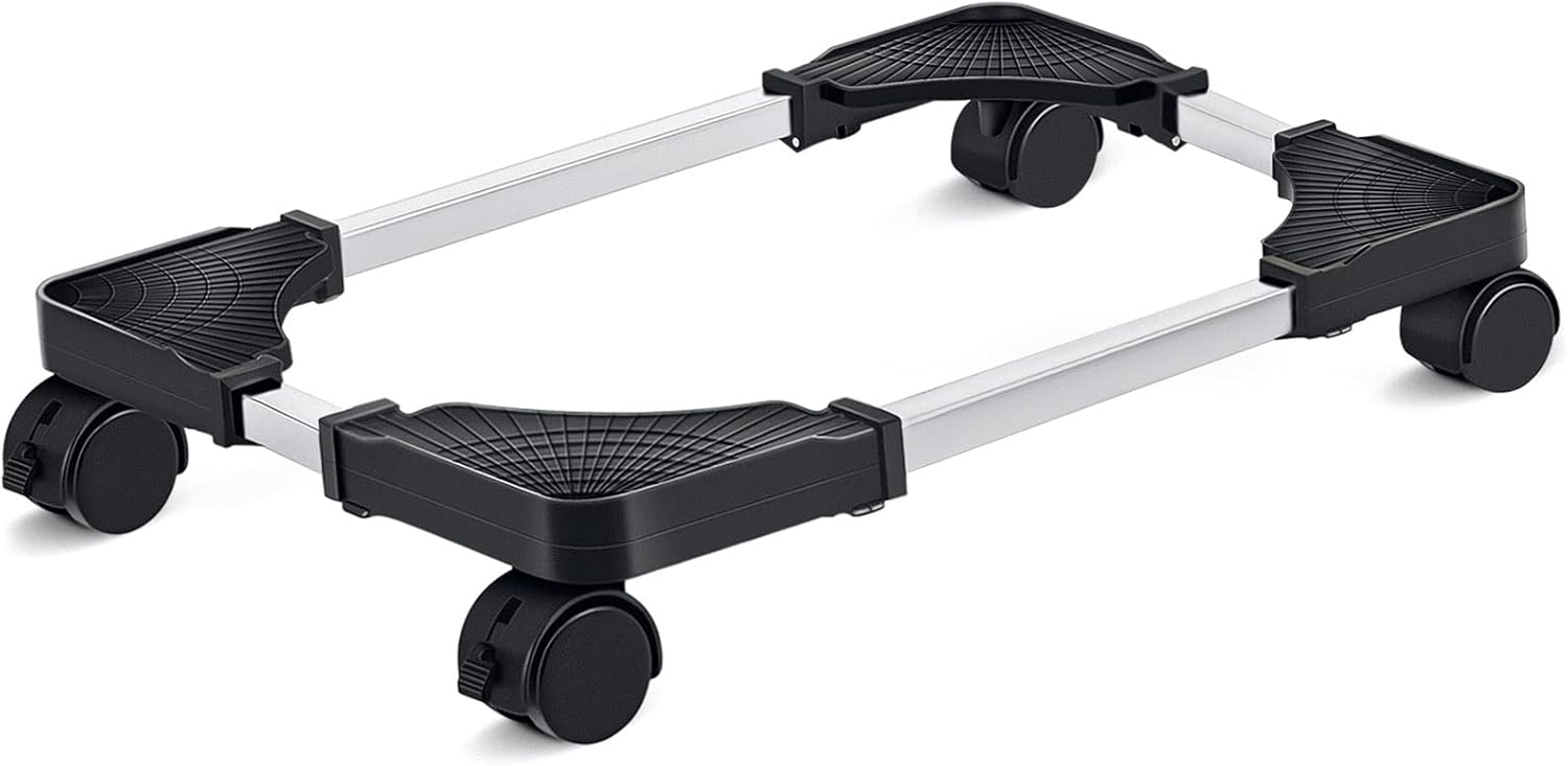 Liitrton CPU Stand | Adjustable & Mobile | 4 Caster Wheels | Black