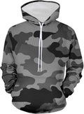 Muscularfit Camo Sweatshirt Hoodie for Men - Casual Fall Pullover