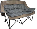Black Sierra Double Camping Chair for Adults - Oversized Comfort