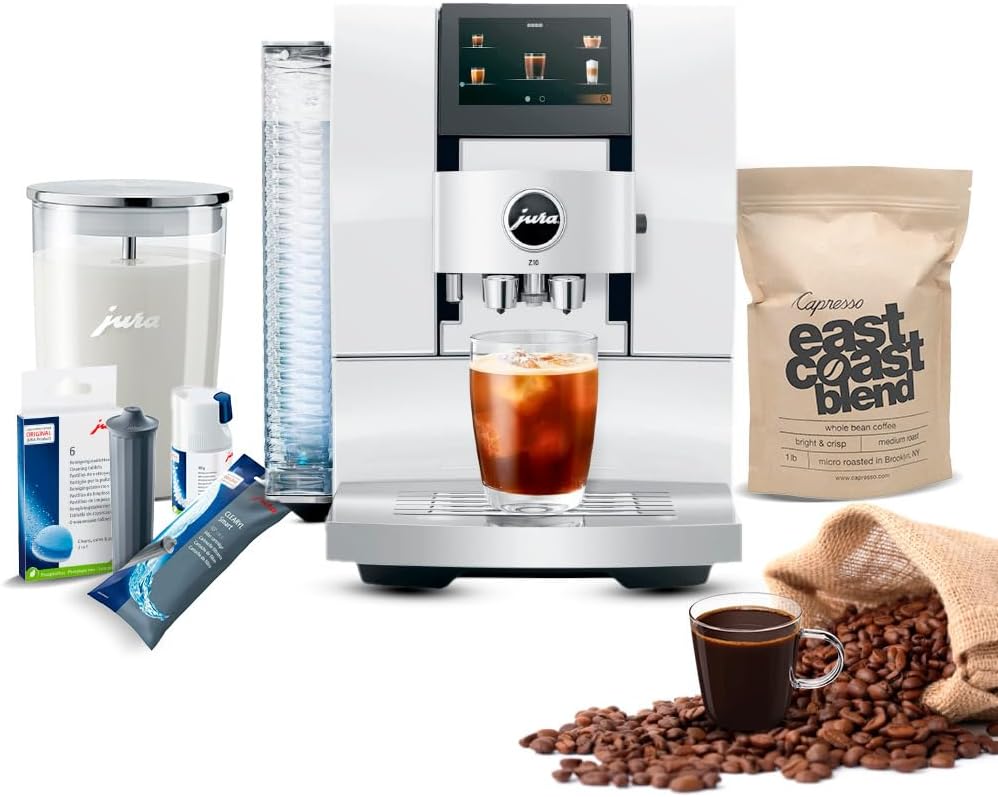 Jura Z10 Automatic Coffee Machine with Smart Grinder & One-Touch Bundle