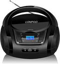 LONPOO Portable CD Player Boombox with Bluetooth and FM - Compact