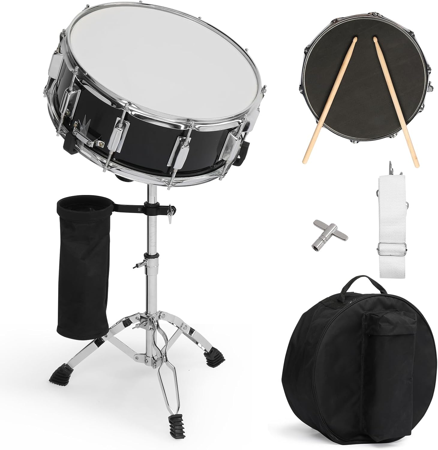 Ktaxon 14 x 5.5 inches Snare Drum Set for Students and Beginners