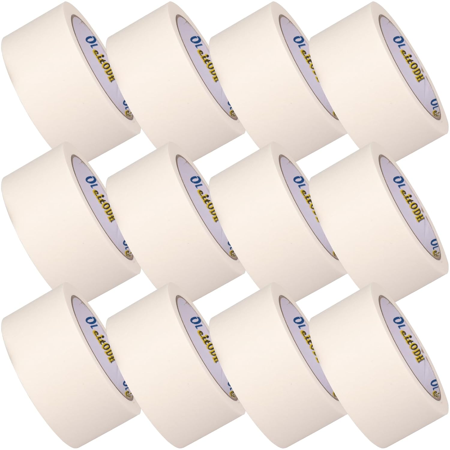 12 Rolls White Painters Tape Bulk for Flawless Wall Painting