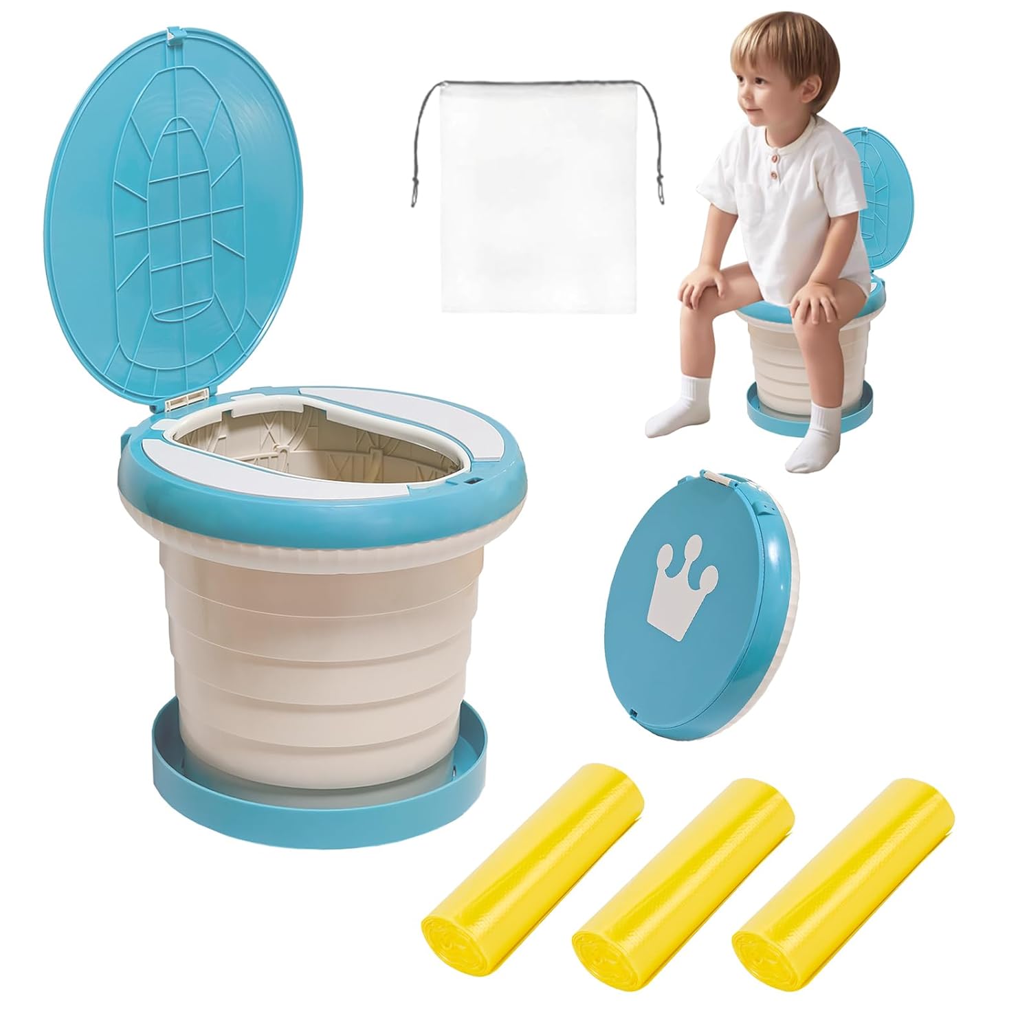 SunnySmile Portable Toddler Potty Seat - On-the-Go Toilet Solution!