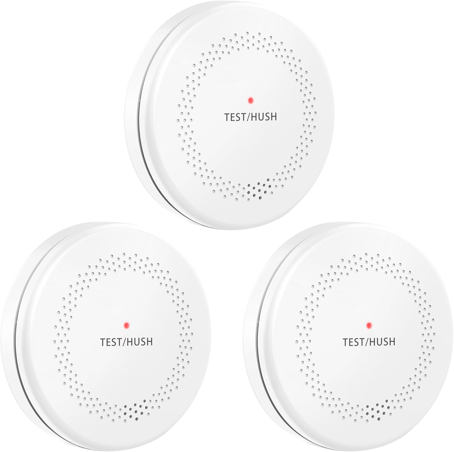 3 Pack Smoke and Carbon Monoxide Detector Alarm with 10-Year Battery
