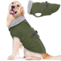 Warm Dog Coat Waterproof Reflective Fleece Jacket for Large Dogs - L