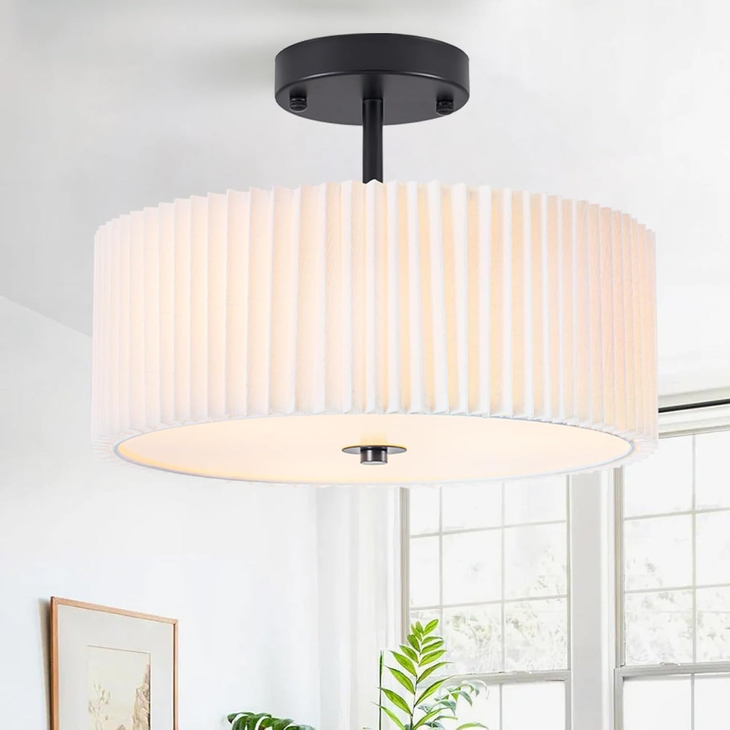 Bargeni Semi Flush Mount Ceiling Light for Modern Elegance